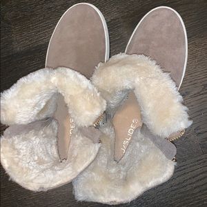 J/SLIDES Brown Fur Bootie